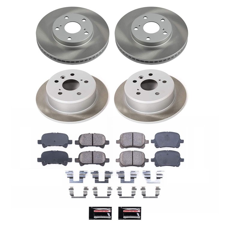 SC1060 Semi-Coated Rotor & Low-Dust Ceramic Brake Pad Kit