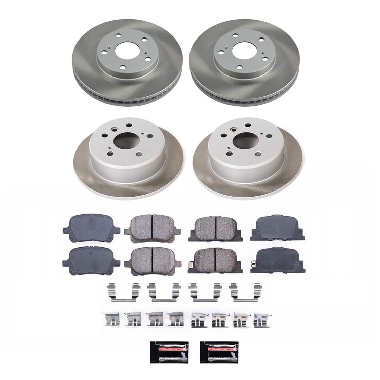 SC1061 Semi-Coated Rotor & Low-Dust Ceramic Brake Pad Kit