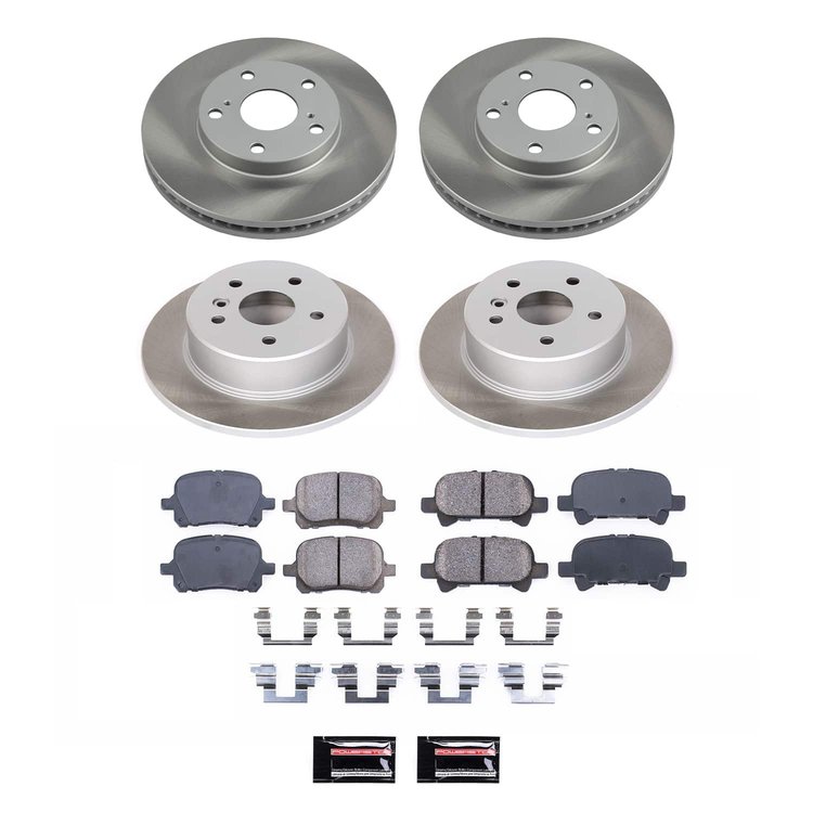 SC1063 Semi-Coated Rotor & Low-Dust Ceramic Brake Pad Kit