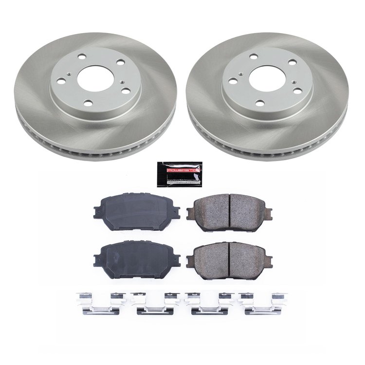SC1064 Semi-Coated Rotor & Low-Dust Ceramic Brake Pad Kit
