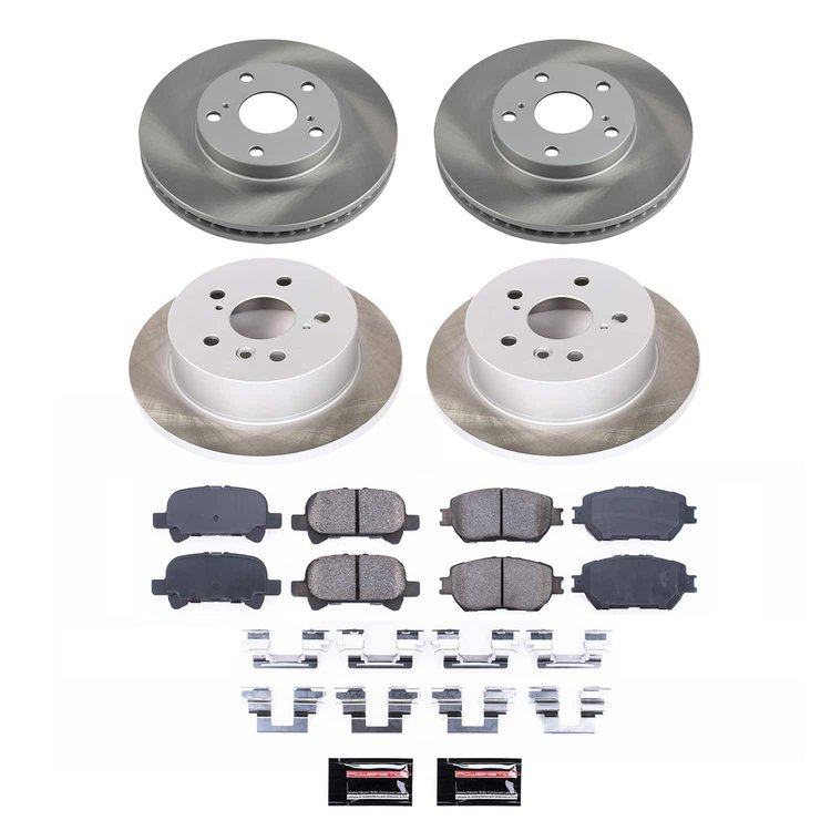 SC1065 Semi-Coated Rotor & Low-Dust Ceramic Brake Pad Kit