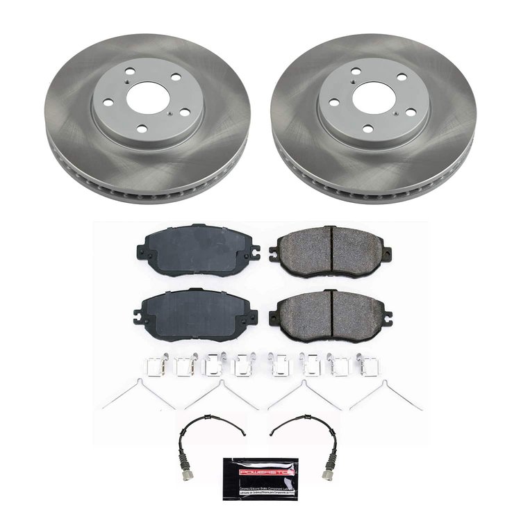 SC1075 Semi-Coated Rotor & Low-Dust Ceramic Brake Pad Kit