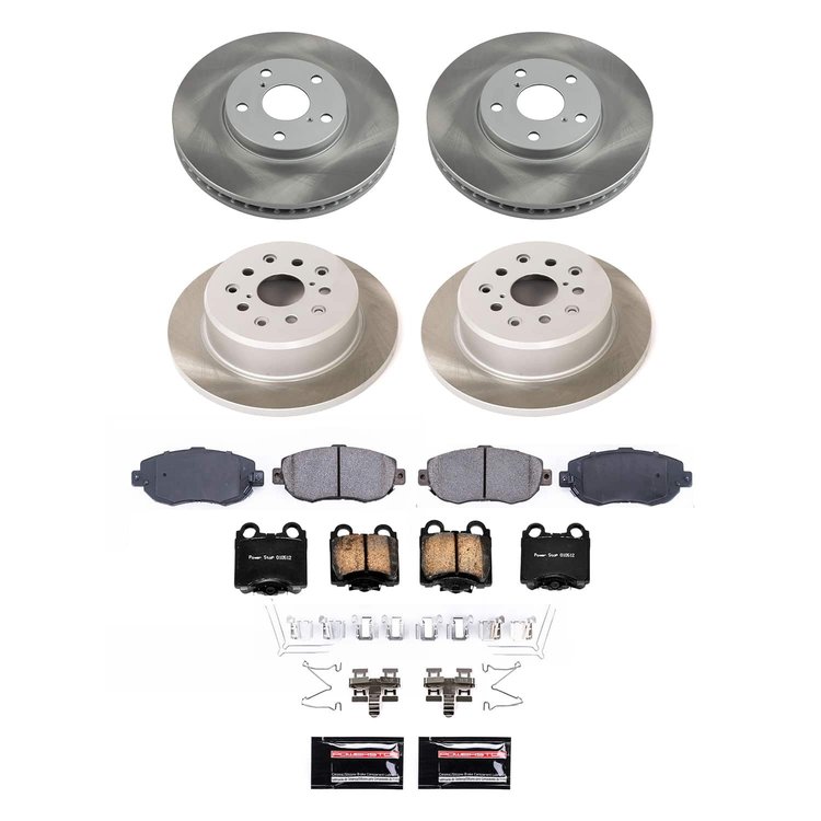 SC1079 Semi-Coated Rotor & Low-Dust Ceramic Brake Pad Kit
