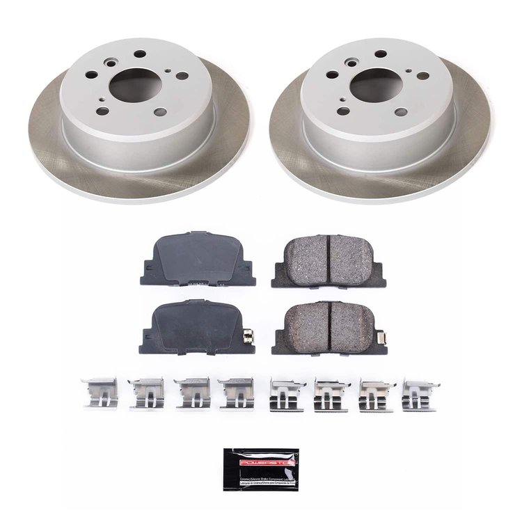 SC1084 Semi-Coated Rotor & Low-Dust Ceramic Brake Pad Kit