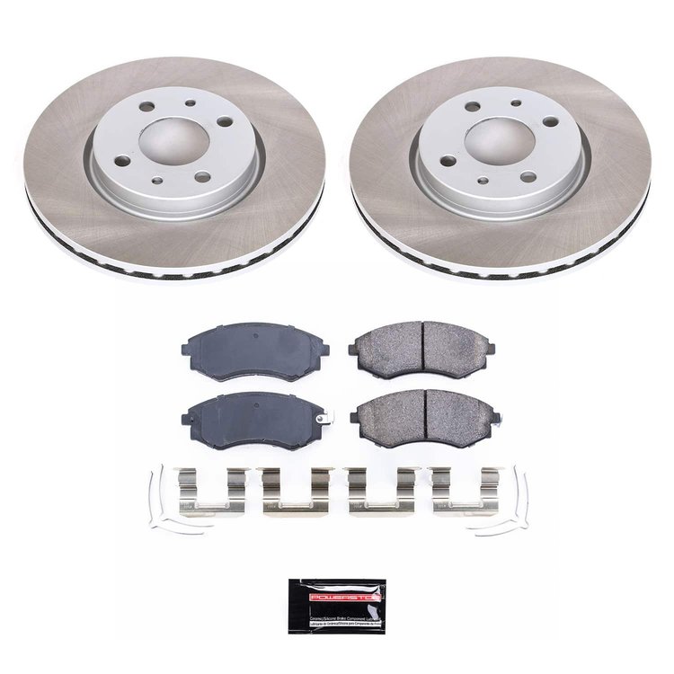 SC1087 Semi-Coated Rotor & Low-Dust Ceramic Brake Pad Kit
