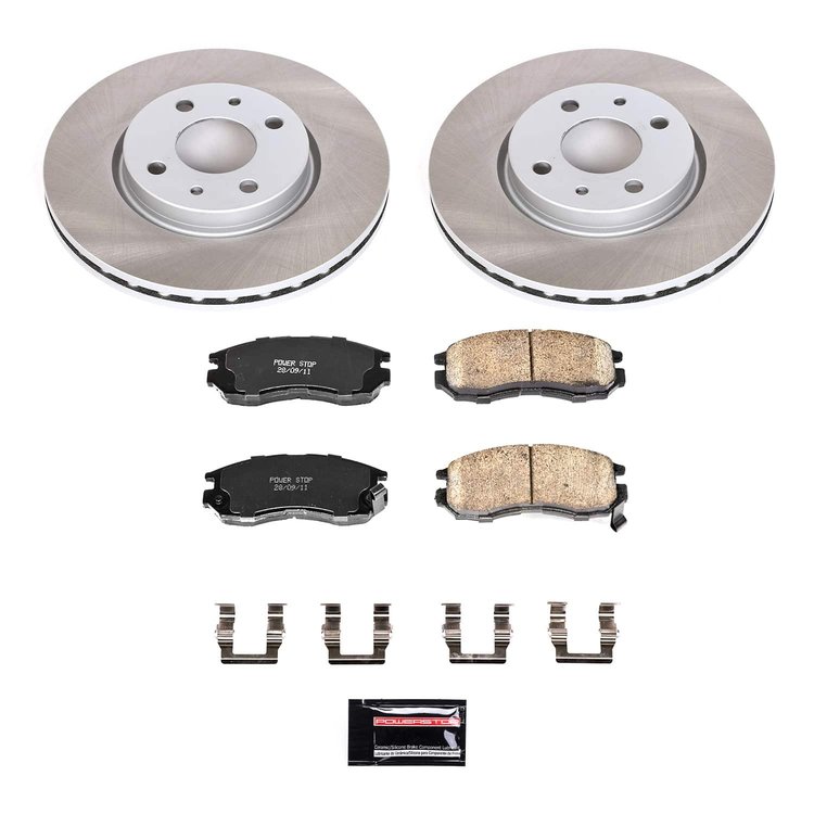 SC1090 Semi-Coated Rotor & Low-Dust Ceramic Brake Pad Kit