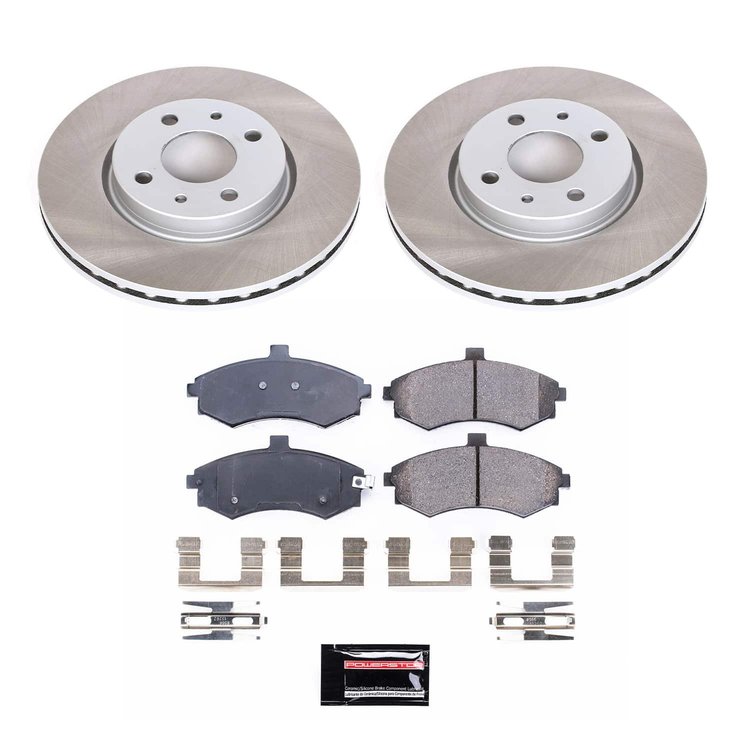 SC1093 Semi-Coated Rotor & Low-Dust Ceramic Brake Pad Kit