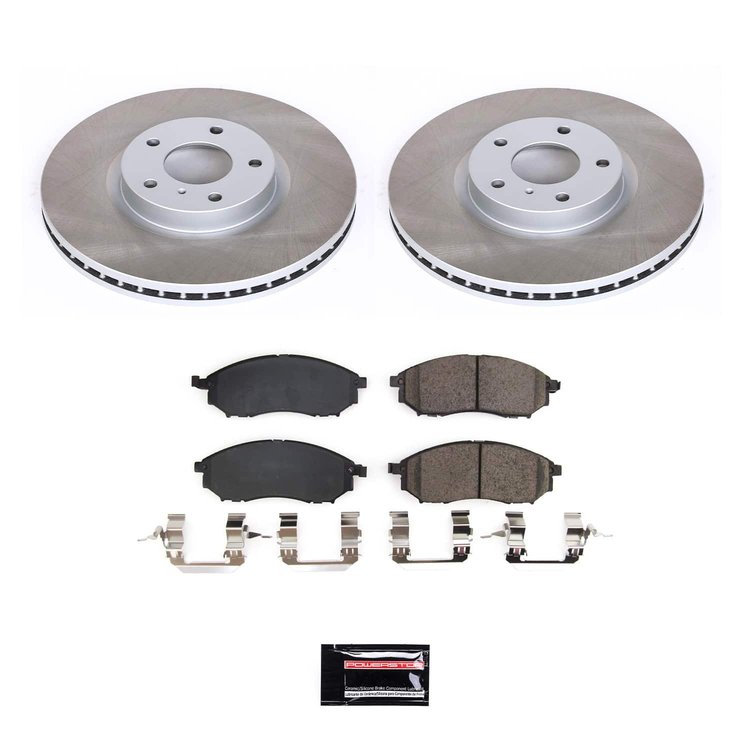 SC112 Semi-Coated Rotor & Low-Dust Ceramic Brake Pad Kit