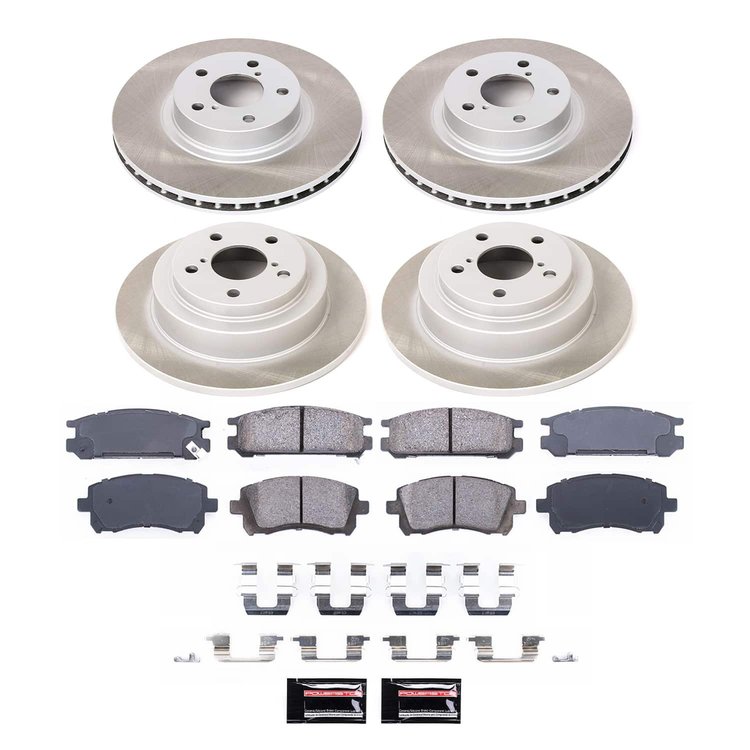 SC1121 Semi-Coated Rotor & Low-Dust Ceramic Brake Pad Kit