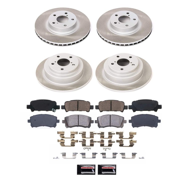 SC1122 Semi-Coated Rotor & Low-Dust Ceramic Brake Pad Kit