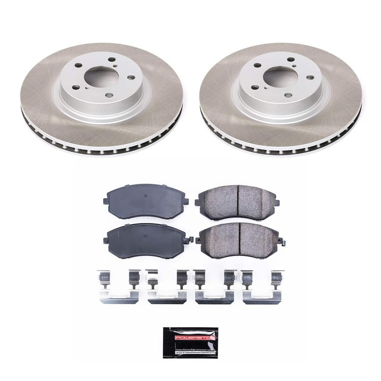 SC1124 Semi-Coated Rotor & Low-Dust Ceramic Brake Pad Kit