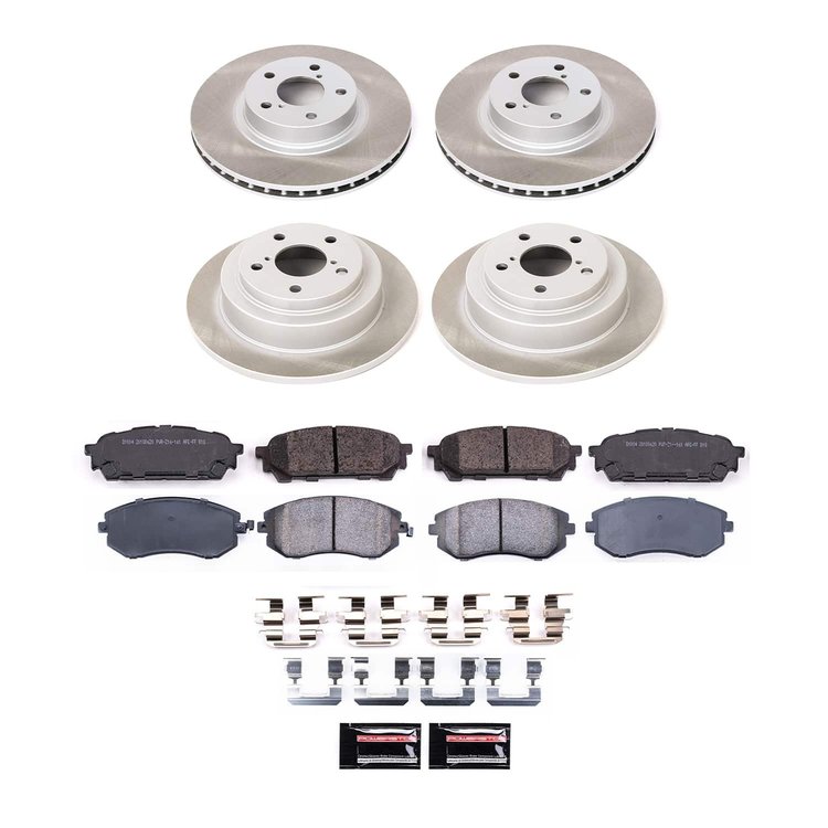 SC1127 Semi-Coated Rotor & Low-Dust Ceramic Brake Pad Kit