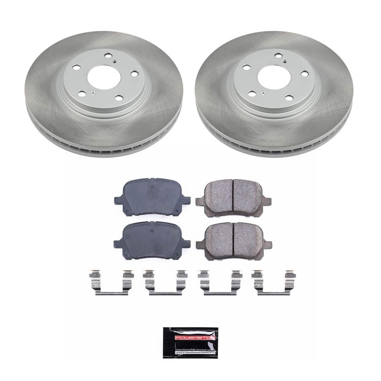SC1135 Semi-Coated Rotor & Low-Dust Ceramic Brake Pad Kit