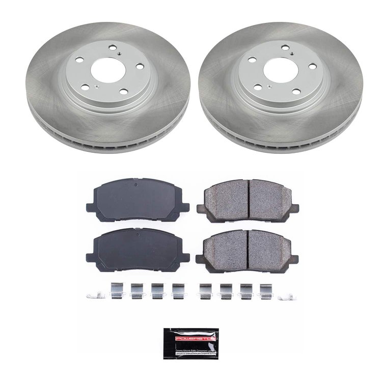 SC1137 Semi-Coated Rotor & Low-Dust Ceramic Brake Pad Kit