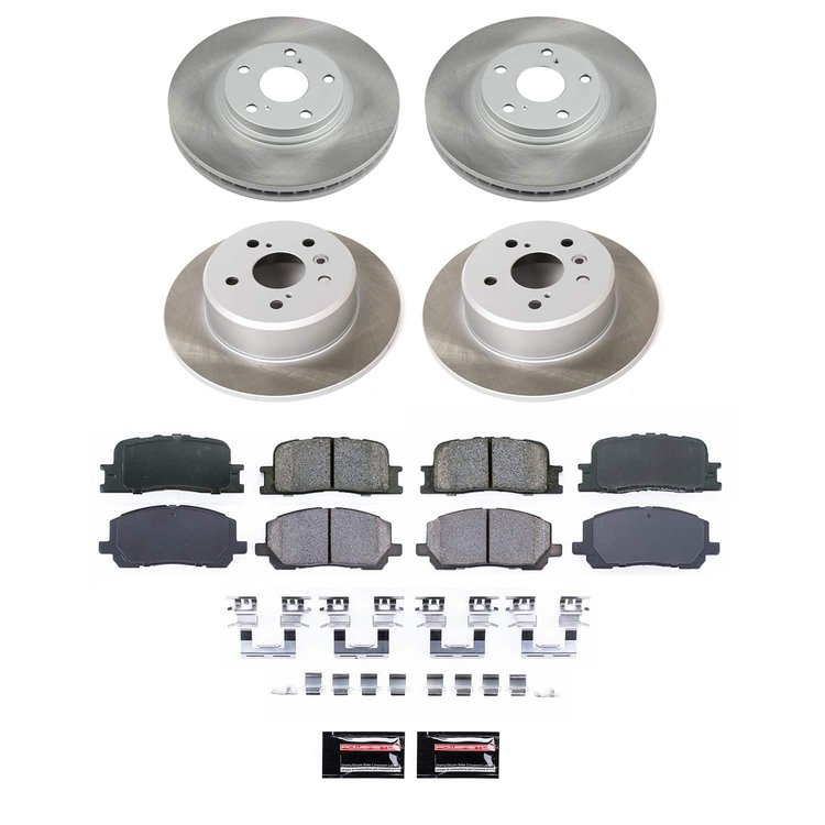 SC1139 Semi-Coated Rotor & Low-Dust Ceramic Brake Pad Kit