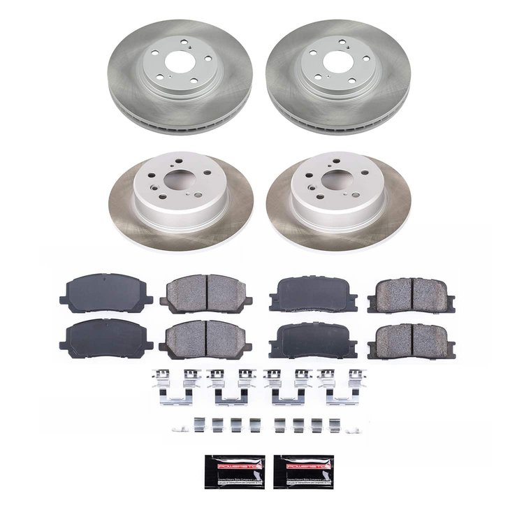 SC1140 Semi-Coated Rotor & Low-Dust Ceramic Brake Pad Kit