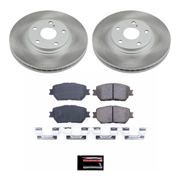 SC1143 Semi-Coated Rotor & Low-Dust Ceramic Brake Pad Kit