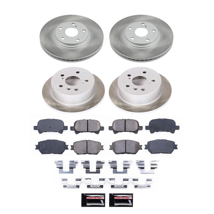 SC1144 Semi-Coated Rotor & Low-Dust Ceramic Brake Pad Kit
