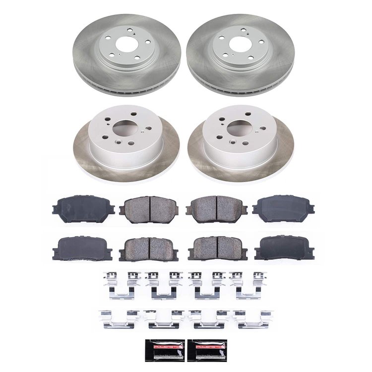 SC1145 Semi-Coated Rotor & Low-Dust Ceramic Brake Pad Kit