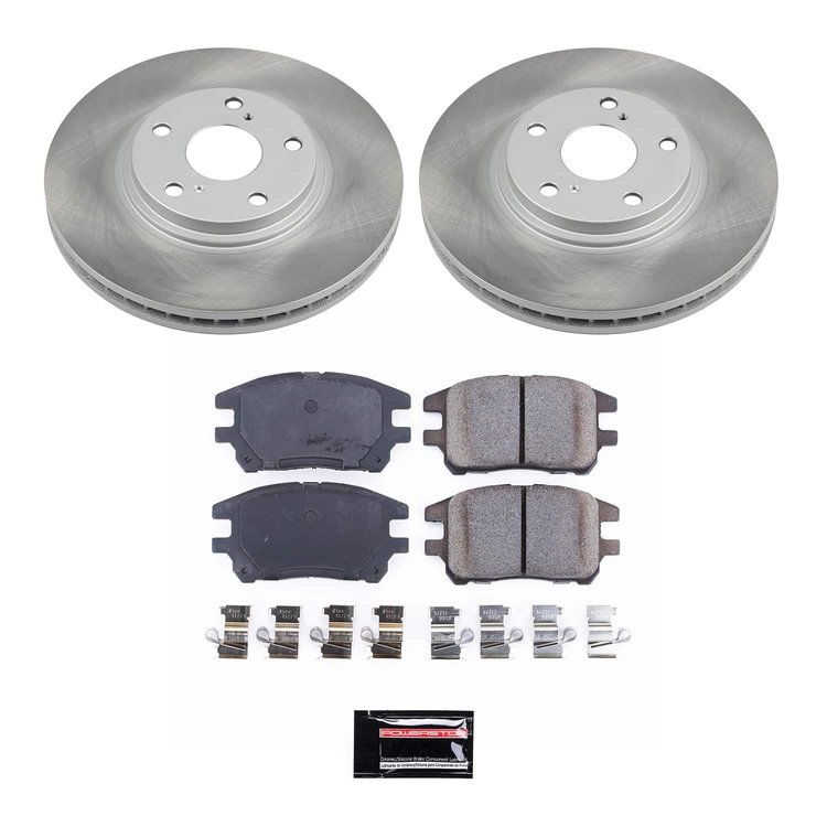 SC1146 Semi-Coated Rotor & Low-Dust Ceramic Brake Pad Kit