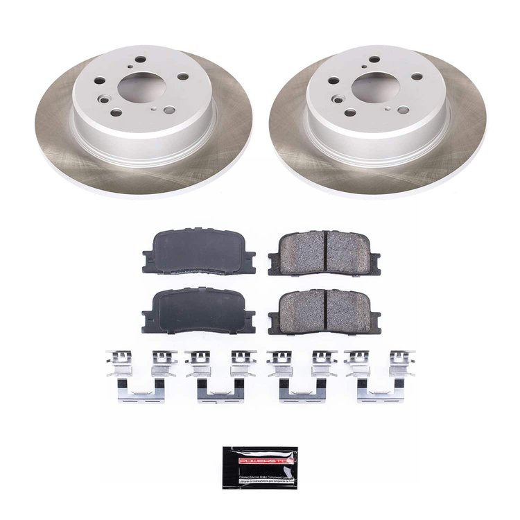 SC1148 Semi-Coated Rotor & Low-Dust Ceramic Brake Pad Kit