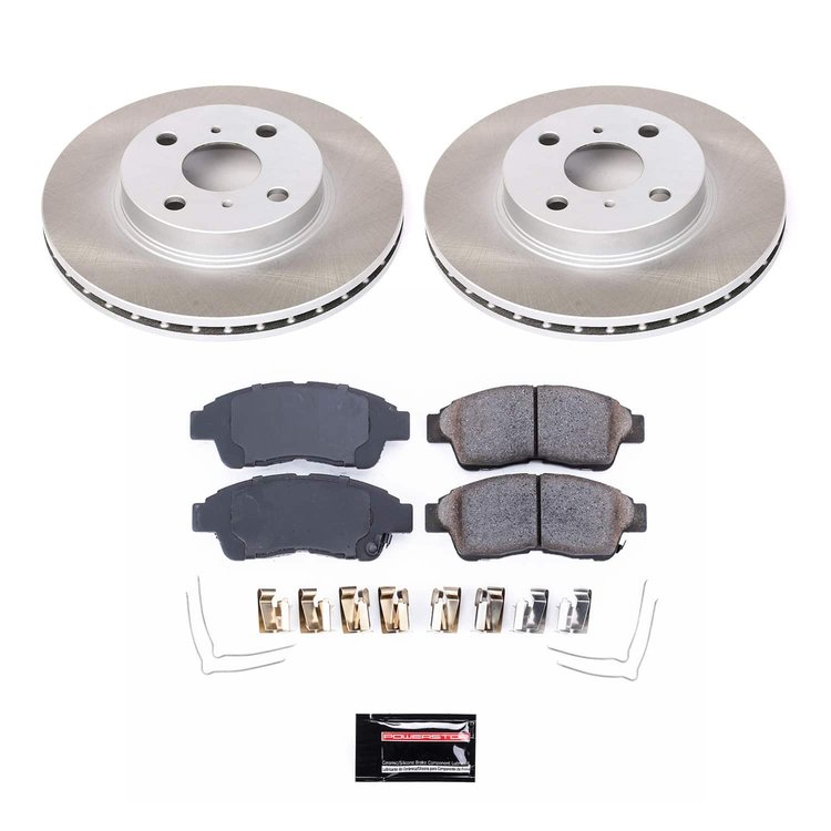 SC1151 Semi-Coated Rotor & Low-Dust Ceramic Brake Pad Kit