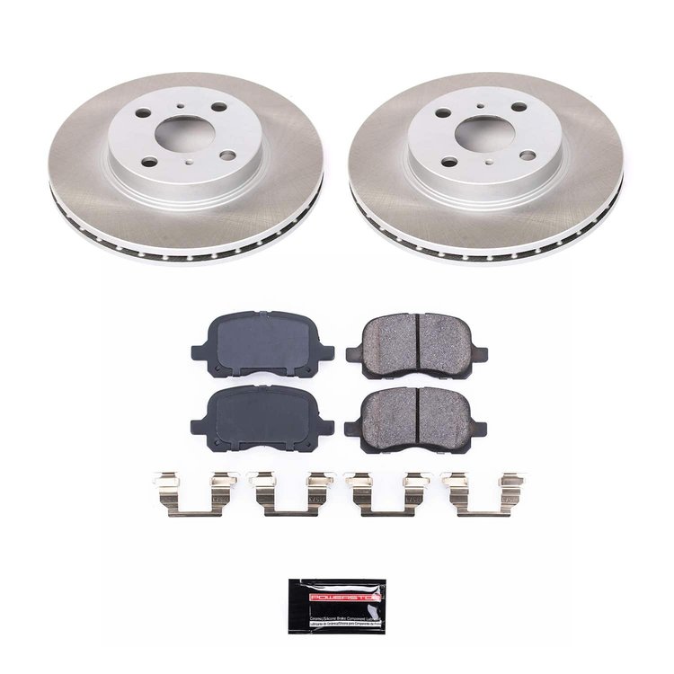 SC1152 Semi-Coated Rotor & Low-Dust Ceramic Brake Pad Kit