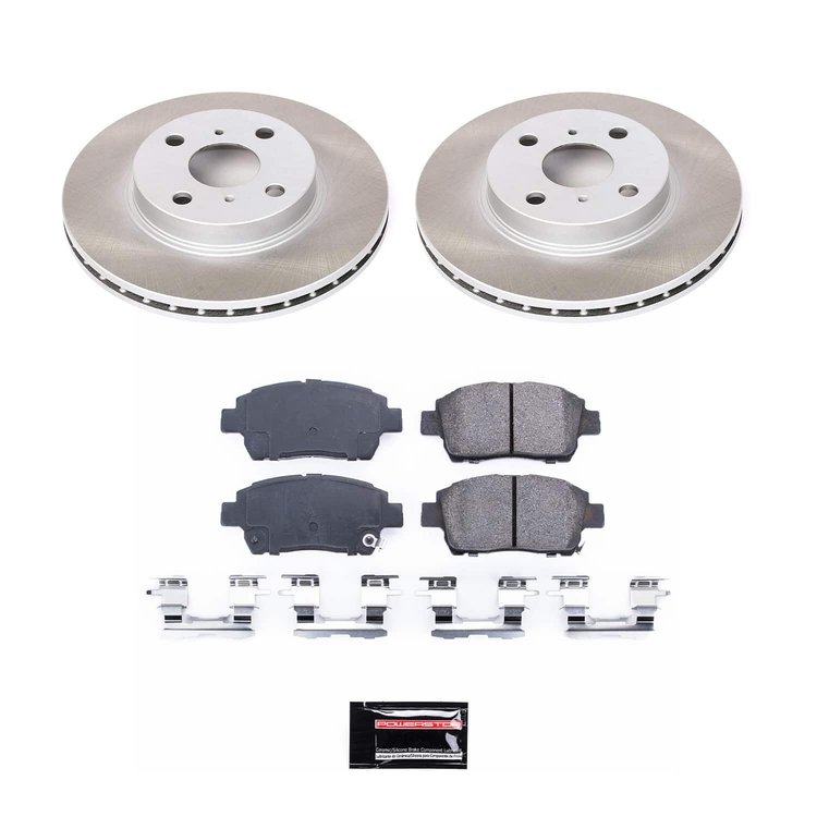 SC1153 Semi-Coated Rotor & Low-Dust Ceramic Brake Pad Kit