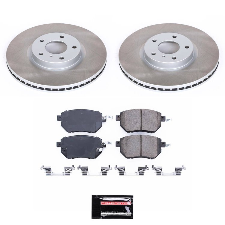 SC116 Semi-Coated Rotor & Low-Dust Ceramic Brake Pad Kit