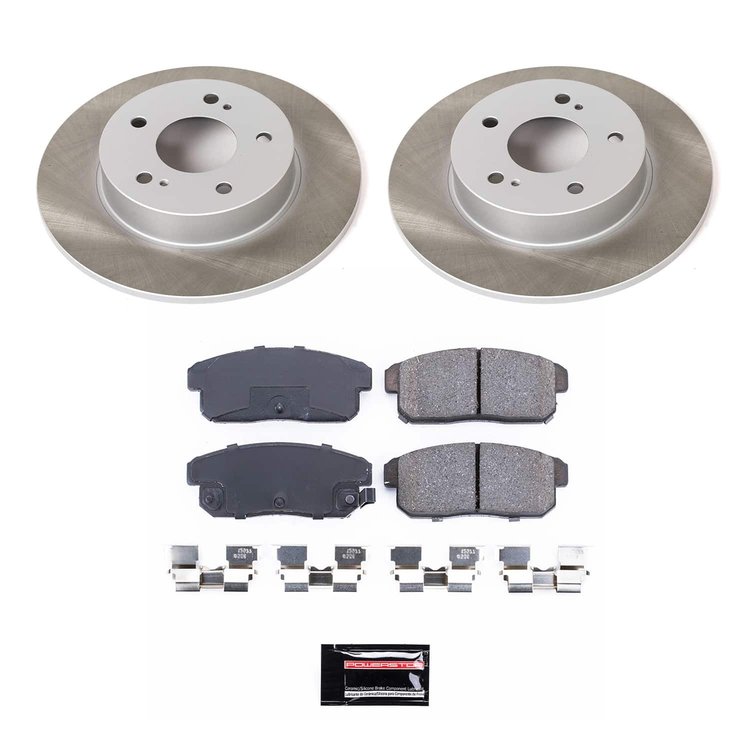 SC1169 Semi-Coated Rotor & Low-Dust Ceramic Brake Pad Kit