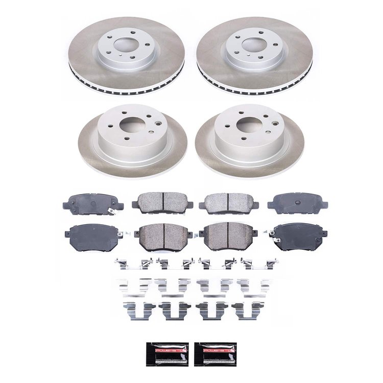 SC117 Semi-Coated Rotor & Low-Dust Ceramic Brake Pad Kit
