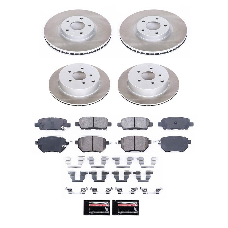 SC119 Semi-Coated Rotor & Low-Dust Ceramic Brake Pad Kit