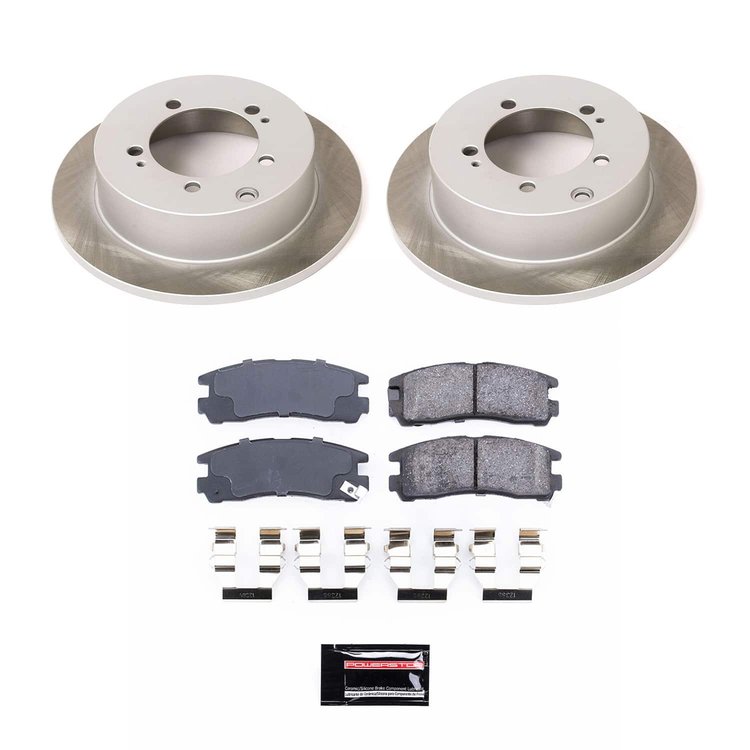 SC1203 Semi-Coated Rotor & Low-Dust Ceramic Brake Pad Kit