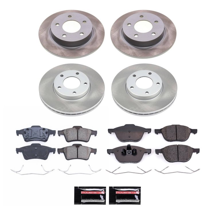 SC122 Semi-Coated Rotor & Low-Dust Ceramic Brake Pad Kit