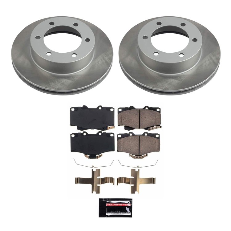 SC1233 Semi-Coated Rotor & Low-Dust Ceramic Brake Pad Kit