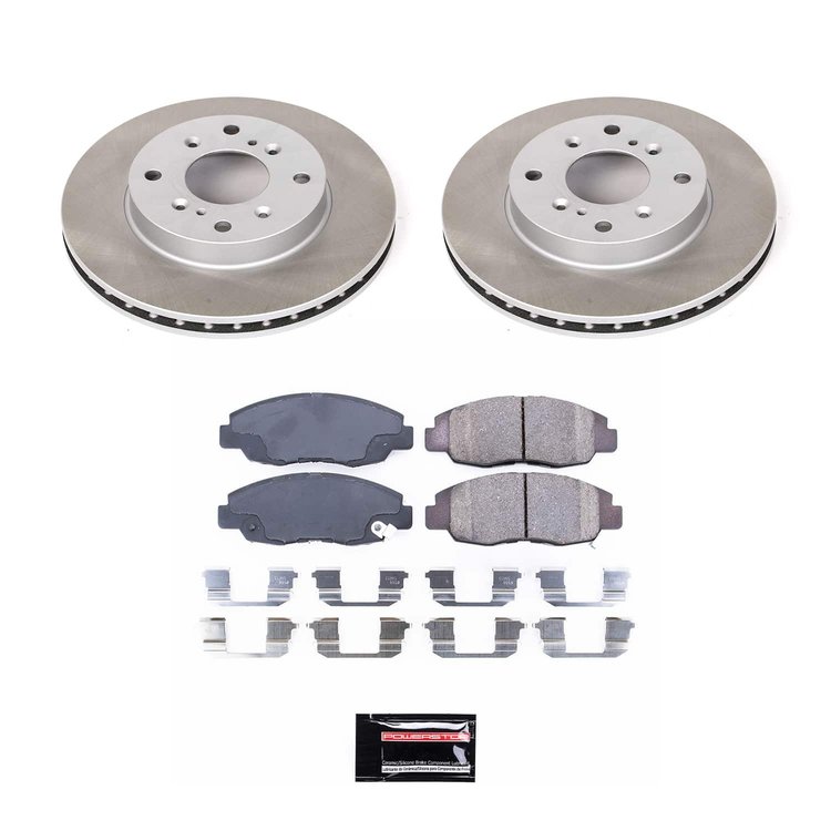 SC1239 Semi-Coated Rotor & Low-Dust Ceramic Brake Pad Kit
