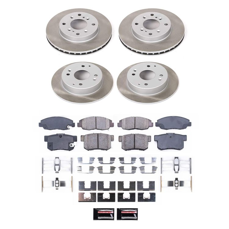 SC1240 Semi-Coated Rotor & Low-Dust Ceramic Brake Pad Kit
