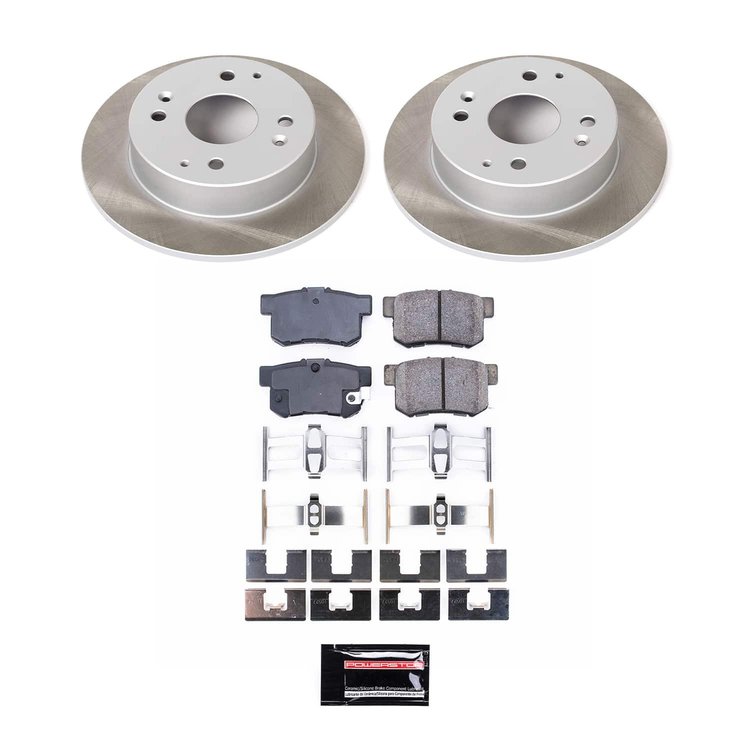 SC1244 Semi-Coated Rotor & Low-Dust Ceramic Brake Pad Kit