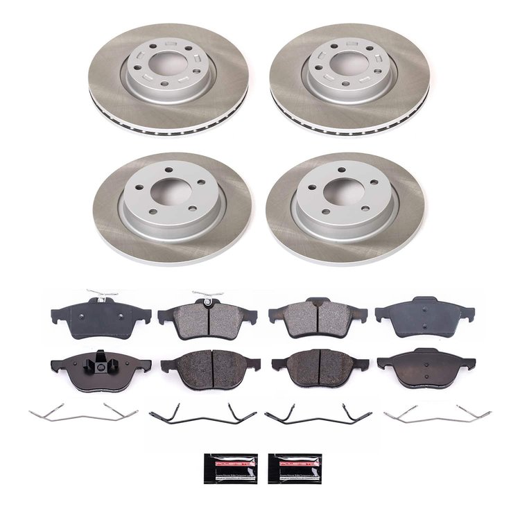 SC126 Semi-Coated Rotor & Low-Dust Ceramic Brake Pad Kit