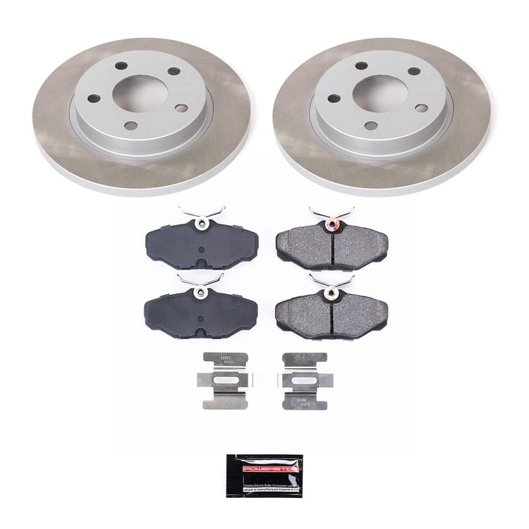 SC1298 Semi-Coated Rotor & Low-Dust Ceramic Brake Pad Kit