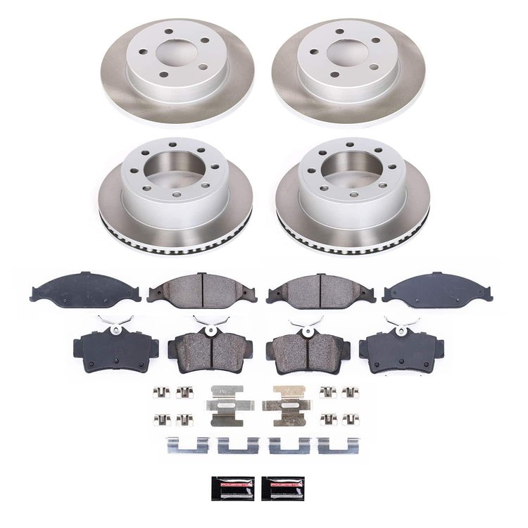 SC1302 Semi-Coated Rotor & Low-Dust Ceramic Brake Pad Kit