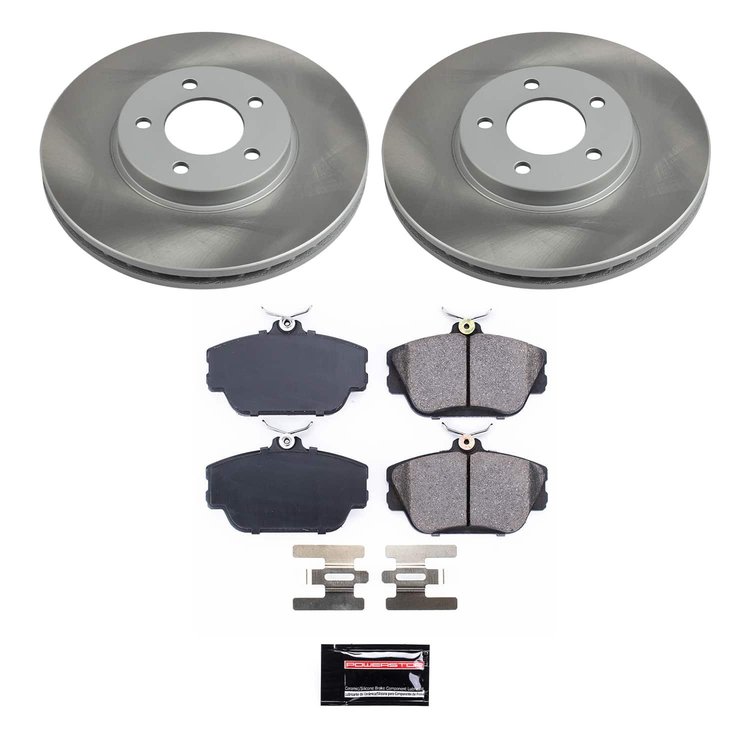 SC1318 Semi-Coated Rotor & Low-Dust Ceramic Brake Pad Kit