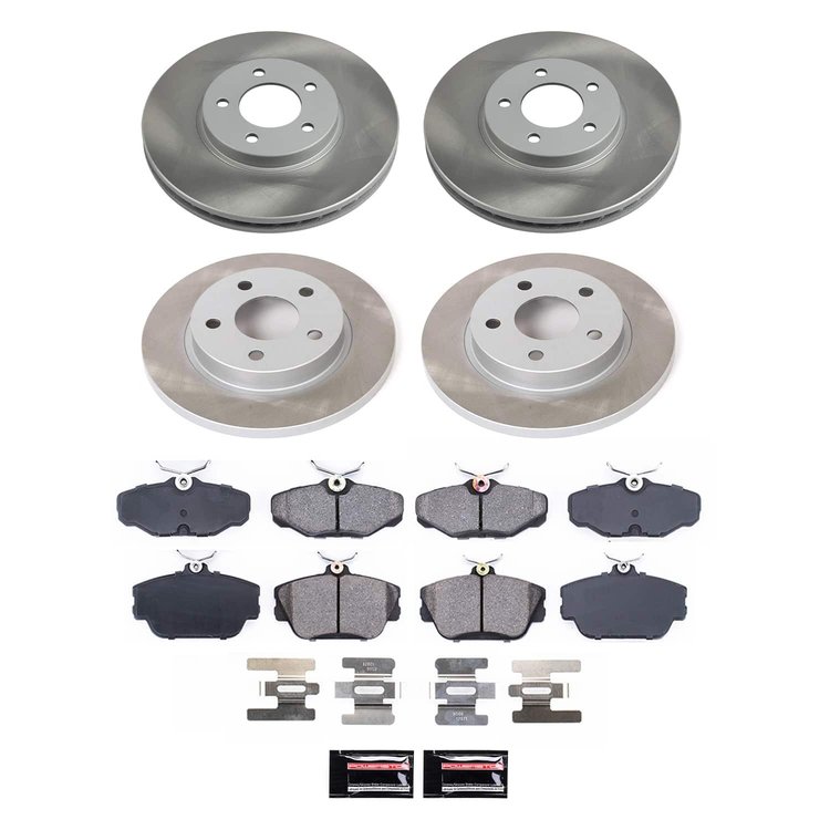 SC1320 Semi-Coated Rotor & Low-Dust Ceramic Brake Pad Kit