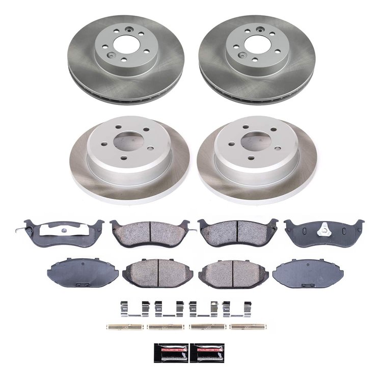 SC1336 Semi-Coated Rotor & Low-Dust Ceramic Brake Pad Kit