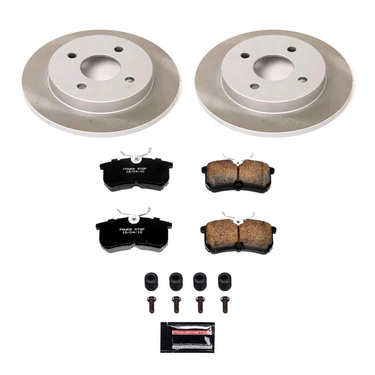 SC1363 Semi-Coated Rotor & Low-Dust Ceramic Brake Pad Kit