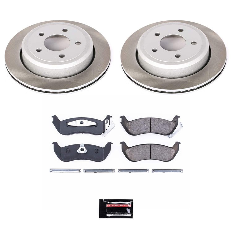SC1368 Semi-Coated Rotor & Low-Dust Ceramic Brake Pad Kit