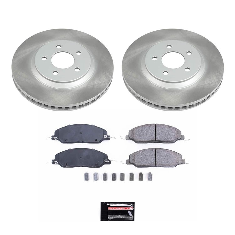 SC1380 Semi-Coated Rotor & Low-Dust Ceramic Brake Pad Kit