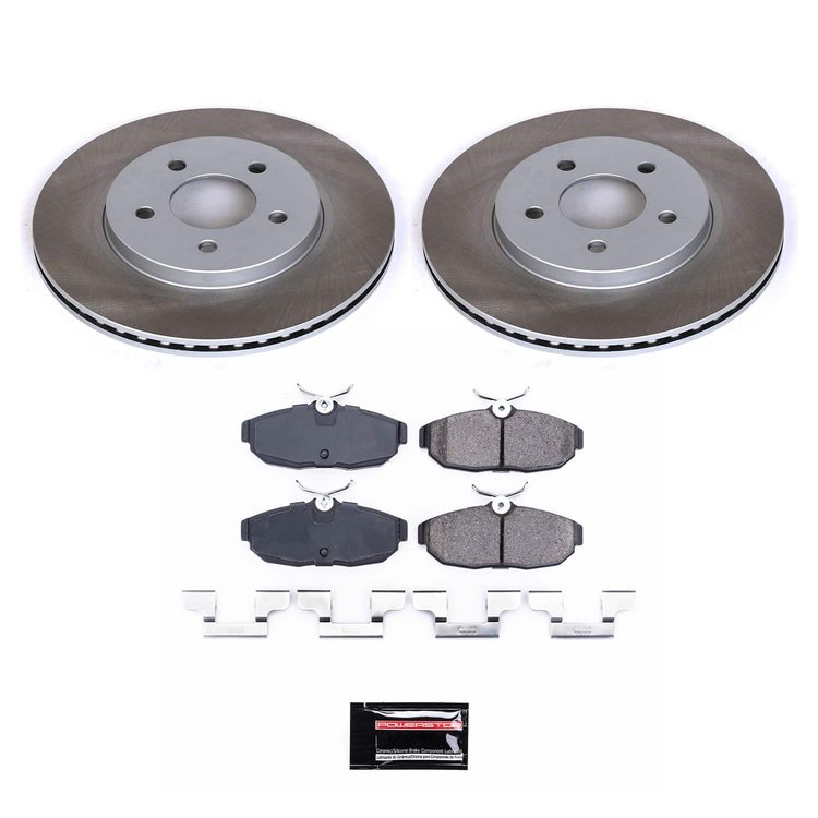 SC1384 Semi-Coated Rotor & Low-Dust Ceramic Brake Pad Kit