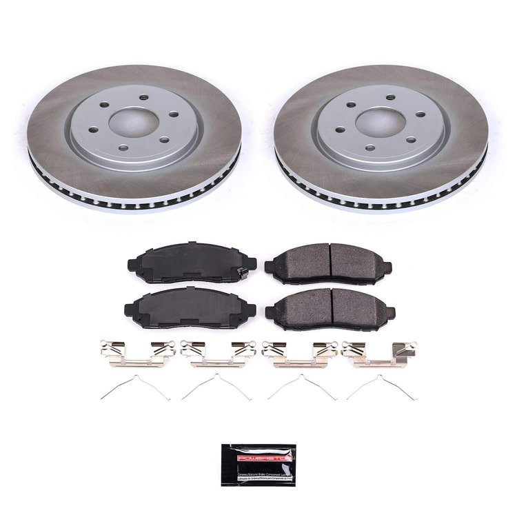 SC142 Semi-Coated Rotor & Low-Dust Ceramic Brake Pad Kit