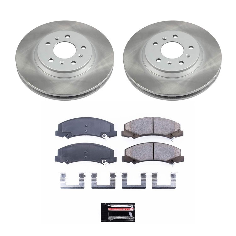 SC1437 Semi-Coated Rotor & Low-Dust Ceramic Brake Pad Kit